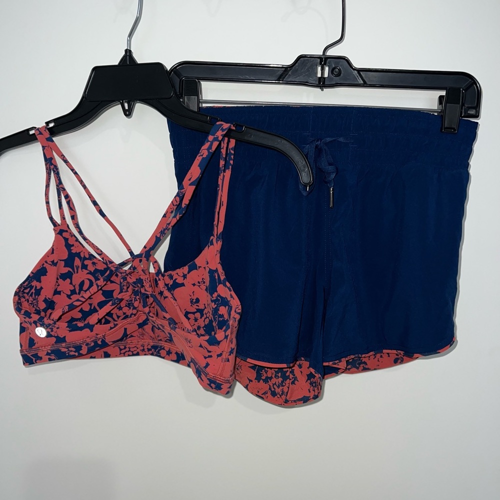 Lululemon Blue/Orange Pattern Set - image 2